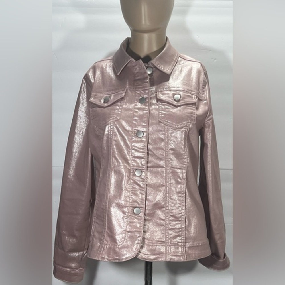 Chico's Metallic Rose Jacket